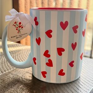 NWT Striped Hearts Mug